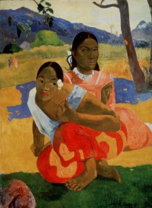 Nafea Faa Ipoipo (When Will You Marry?), a 1892 oil on canvas by French artist Paul Gauguin, is one of 26 Impressionist and modern paintings from the collection of Swiss businessman Rudolf Staechelin on display in Fort Worth, Texas. (AP Photo/Artothek)